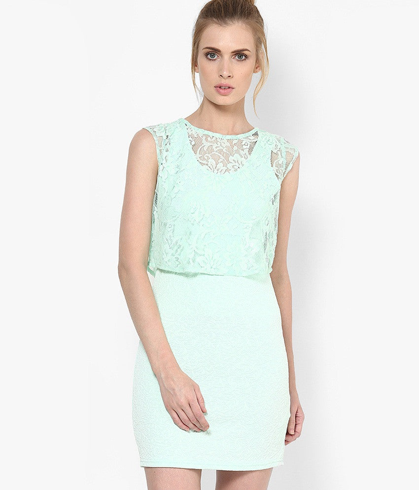 Green Round Neck Dress