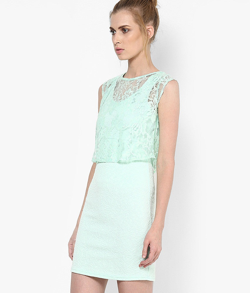 Green Round Neck Dress