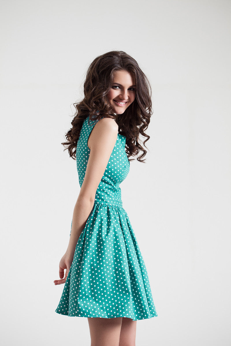 Tiffany Blue Polka Dots Dress