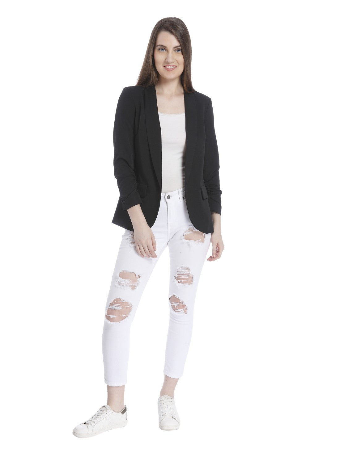 Women Casual Printed Blazer